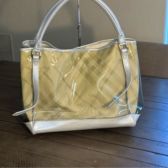 💎BURBERRY Transparent Nova Check Large Tote Bag💎 - Picture 5 of 16
